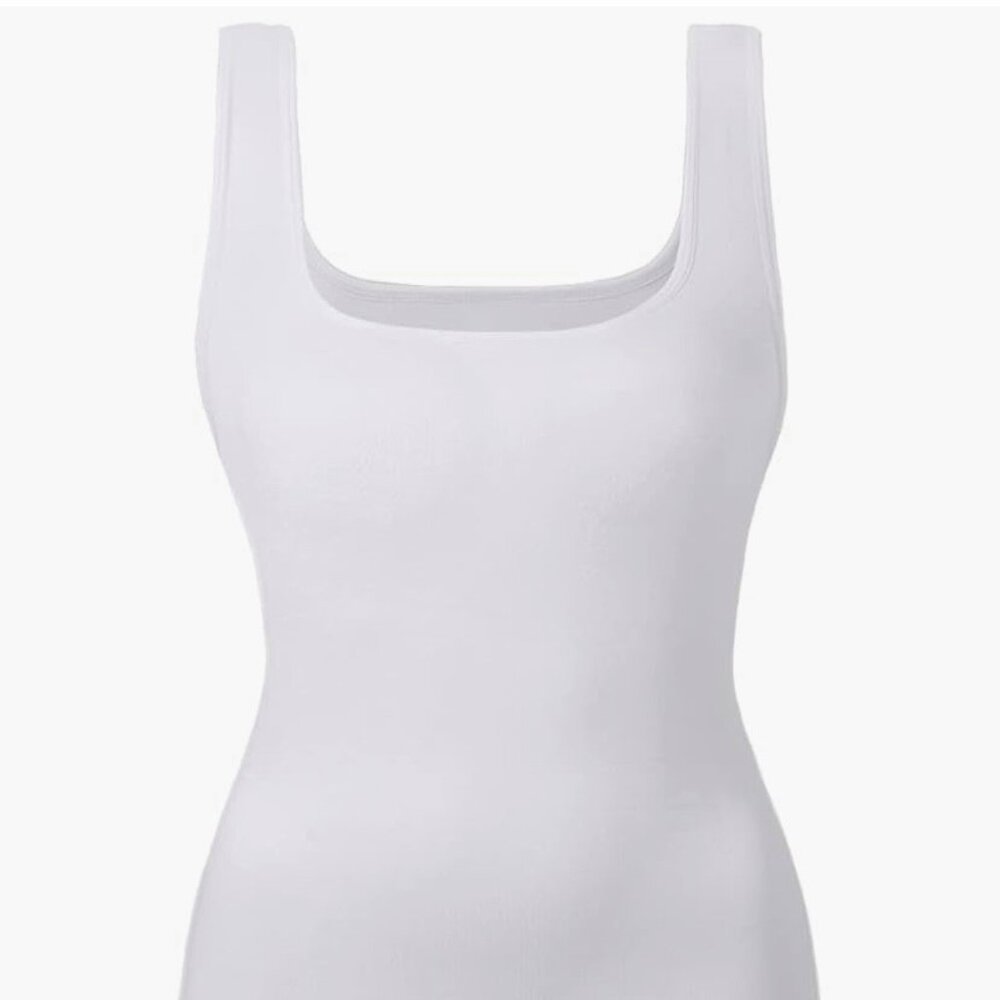 Large White Tummy Control Tank